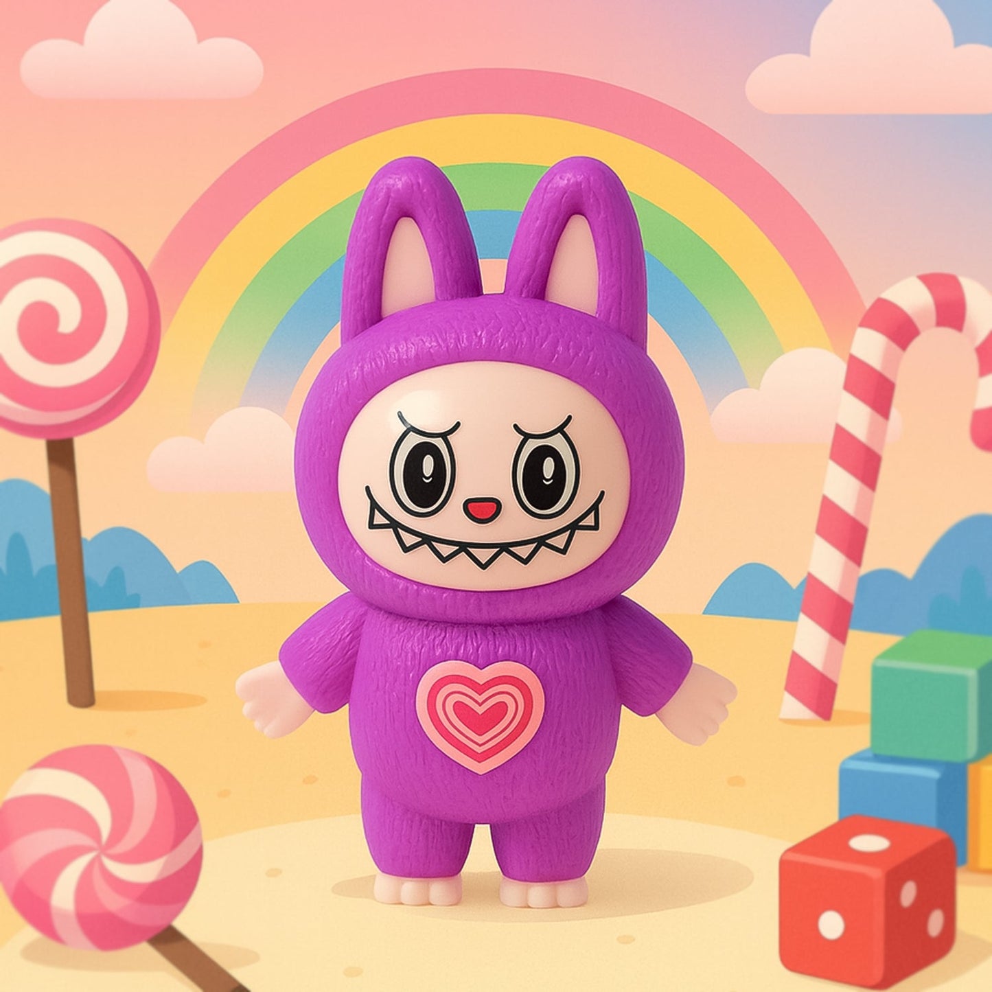 Wukusy cartoon character face-changing toy with key holder keychain showing colorful, playful design and compact size.