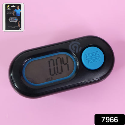 Wukusy digital step distance pedometer with LCD display showing step count and distance measurement.