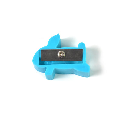 Wukusy plastic small cute pencil sharpener with mixed colorful designs, ideal for office or school use.