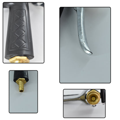 Wukusy 1608 durable gold-plated metal trigger hose nozzle with water lever spray for garden watering and outdoor use