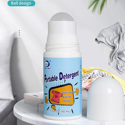 Wukusy 7933 Clothes Stain Remover Bead with roller-ball for natural fabrics, removing oil and stains from various fabric types.