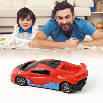 Wukusy high-speed RC sports car toy with spray exhaust effect, sleek design, and vibrant colors, ready for racing fun.