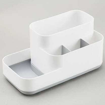 Wukusy plastic 5-compartment bathroom desk organizer holder with multiple compartments for storage and organization at home