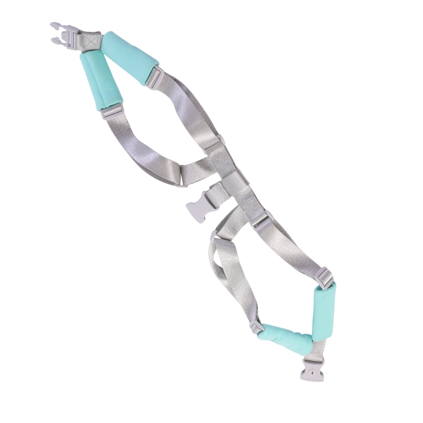 Wukusy adjustable baby safety harness support belt, shown in beige with padded straps and buckle for secure child restraint.