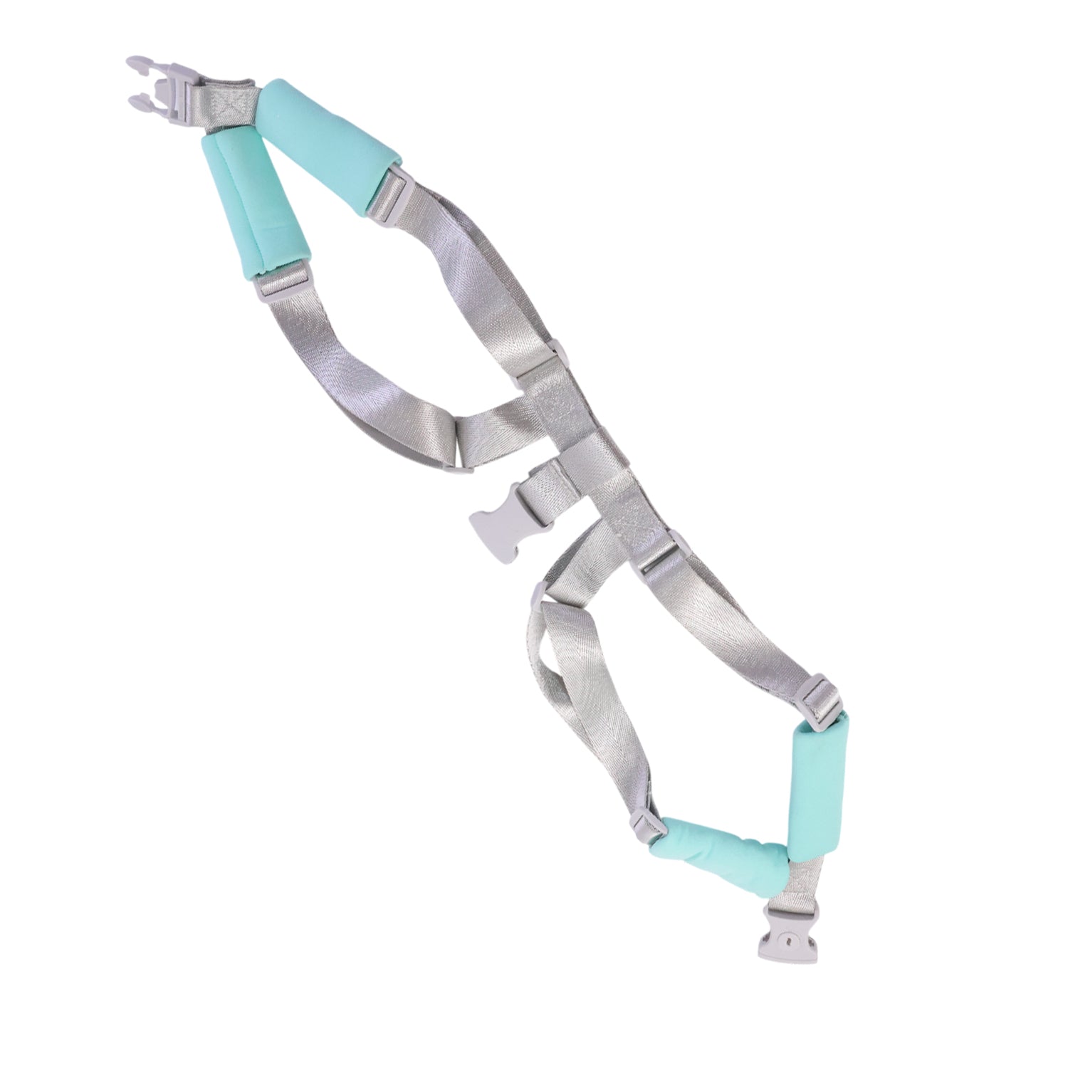 Wukusy adjustable baby safety harness support belt, shown in beige with padded straps and buckle for secure child restraint.