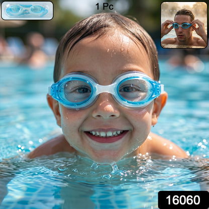 Wukusy children's swimming goggles with clear lenses, waterproof design, and adjustable straps for comfortable fit and clear underwater vision.