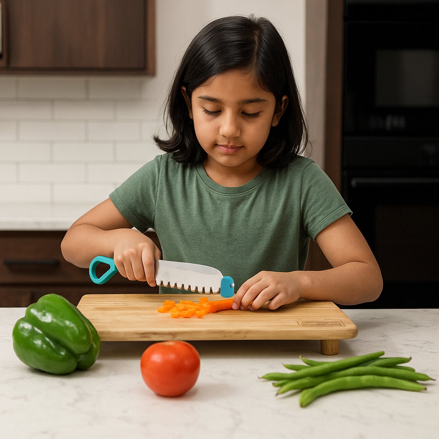 Wukusy Supermom wooden craft cutting and chopping board, 1-piece, showing a smooth surface and natural wood grain.
