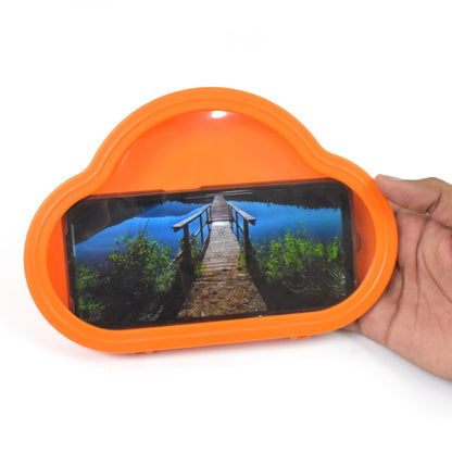 Orange waterproof smartphone stand case by Wukusy, designed to protect and hold your mobile device securely.