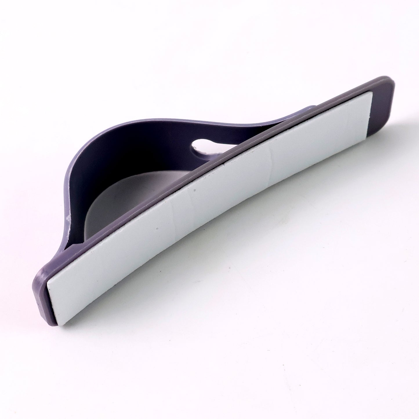Dark grey silicone phone loop finger holder grip strap with strap for secure handling, designed for comfortable use on smartphones.