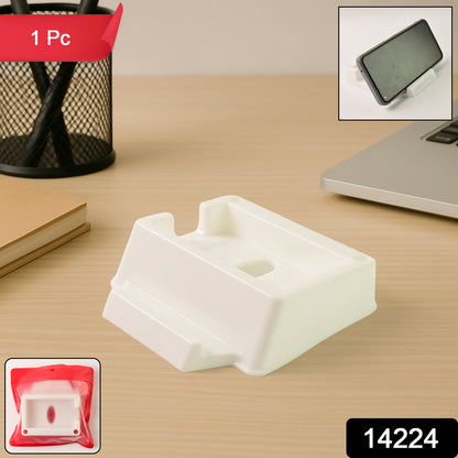 Wukusy plastic mobile phone stand holder on a surface, portable accessory for hands-free phone viewing and support.