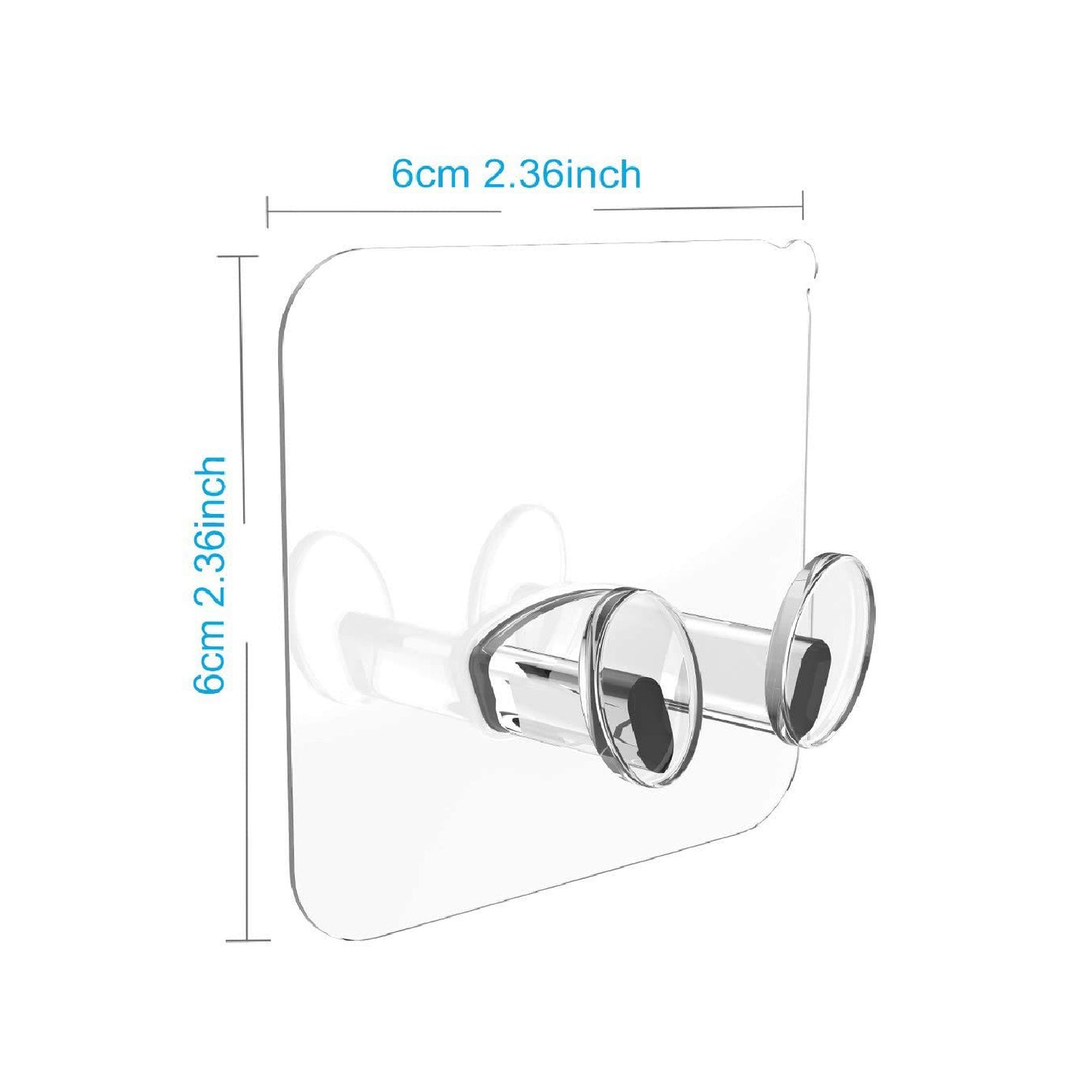 Wukusy 4861 transparent multi-function wall storage hooks mounted on a wall for home organization.