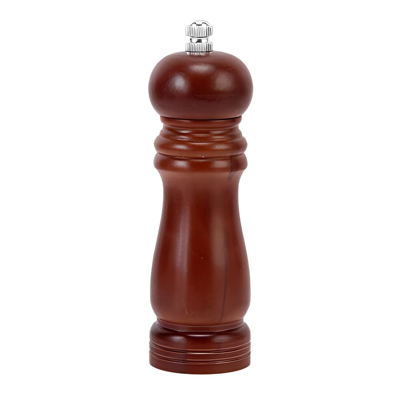 Wukusy 8-inch wooden pepper mill with a classic design, perfect for grinding fresh pepper in home kitchen settings