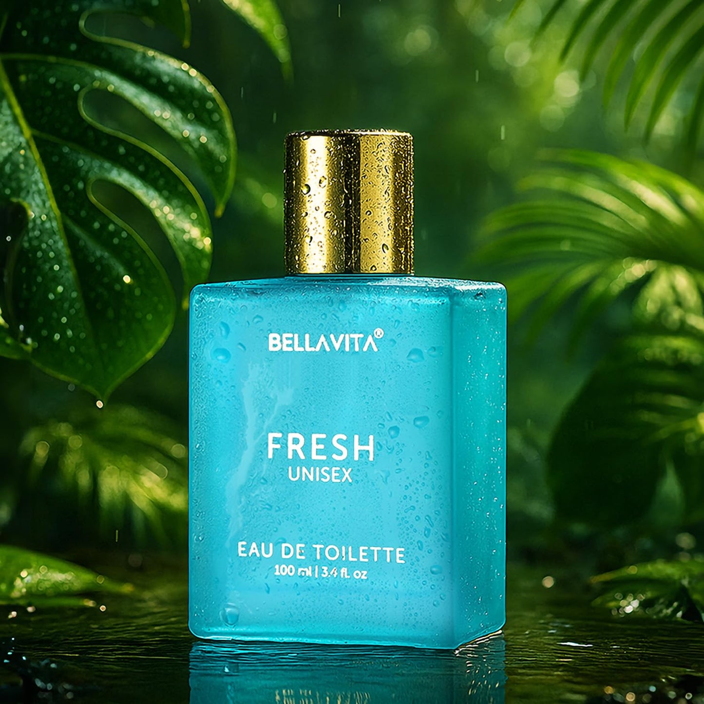 Wukusy Bellavita Premium Fresh Unisex Eau De Toilette 100ml bottle with elegant packaging and sleek design.