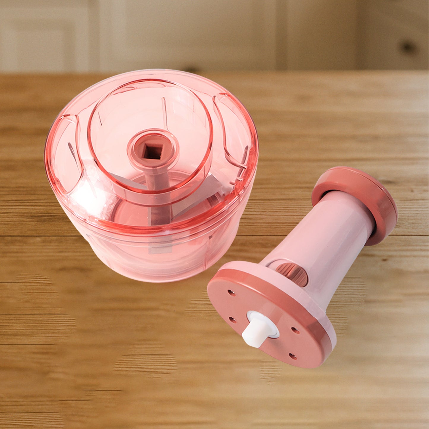 Wukusy Apex Smart Manual Vegetable and Fruit Chopper with 800ml capacity, featuring stainless steel blades and ergonomic handle.