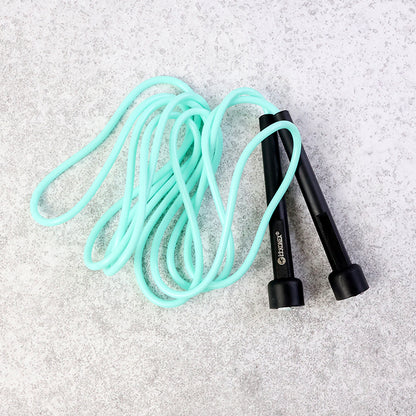 Wukusy high-speed skipping rope with foam padded handles, lightweight and durable for cardio fitness and jump rope exercises.