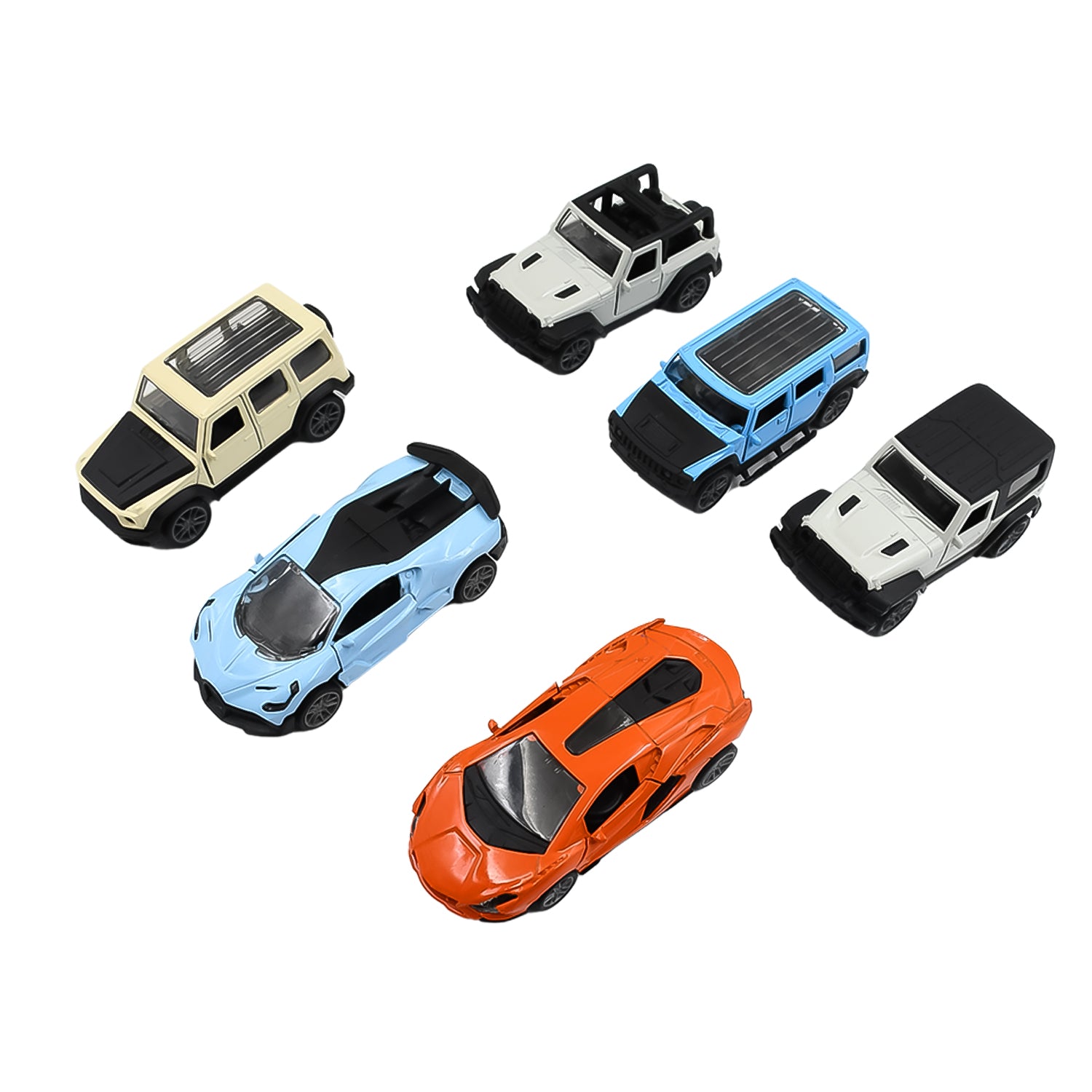Colorful Wukusy mini pull back toy car for kids, featuring a mix of vibrant colors and playful design, perfect for young children.