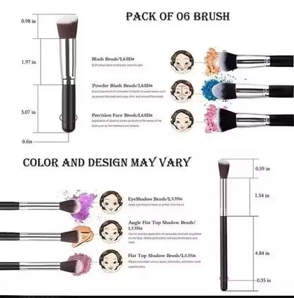 Ekom face powder and eyeshadow brush set with blender sponge, puff, and eyeliner pencil for makeup application and blending.