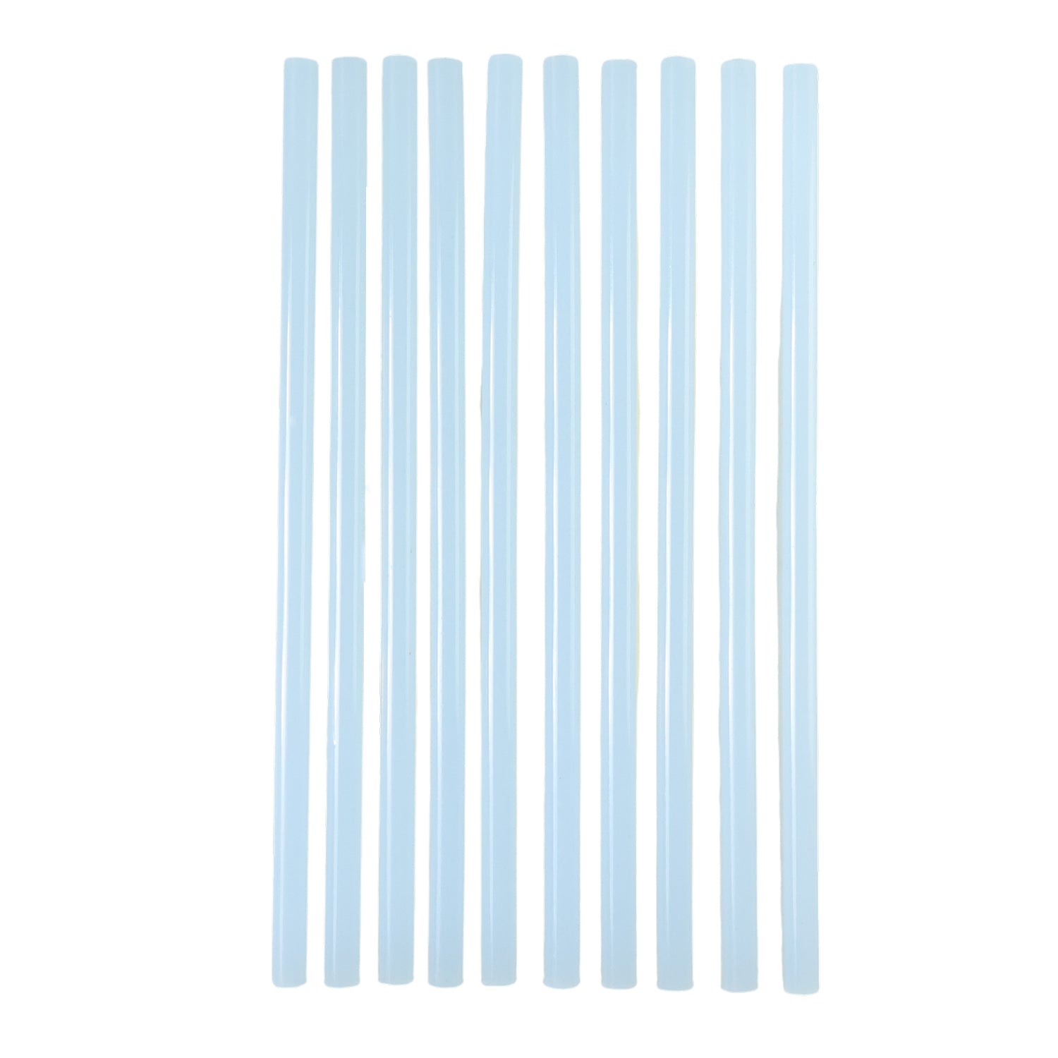 Wukusy heavy duty hot melt glue sticks, 29 cm, 10-pack, shown in a close-up image with glue sticks ready for use