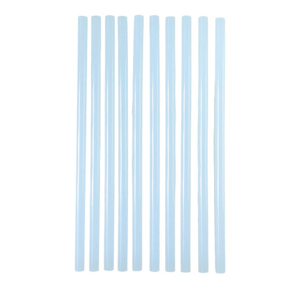Wukusy heavy duty hot melt glue sticks, 29 cm, 10-pack, shown in a close-up image with glue sticks ready for use
