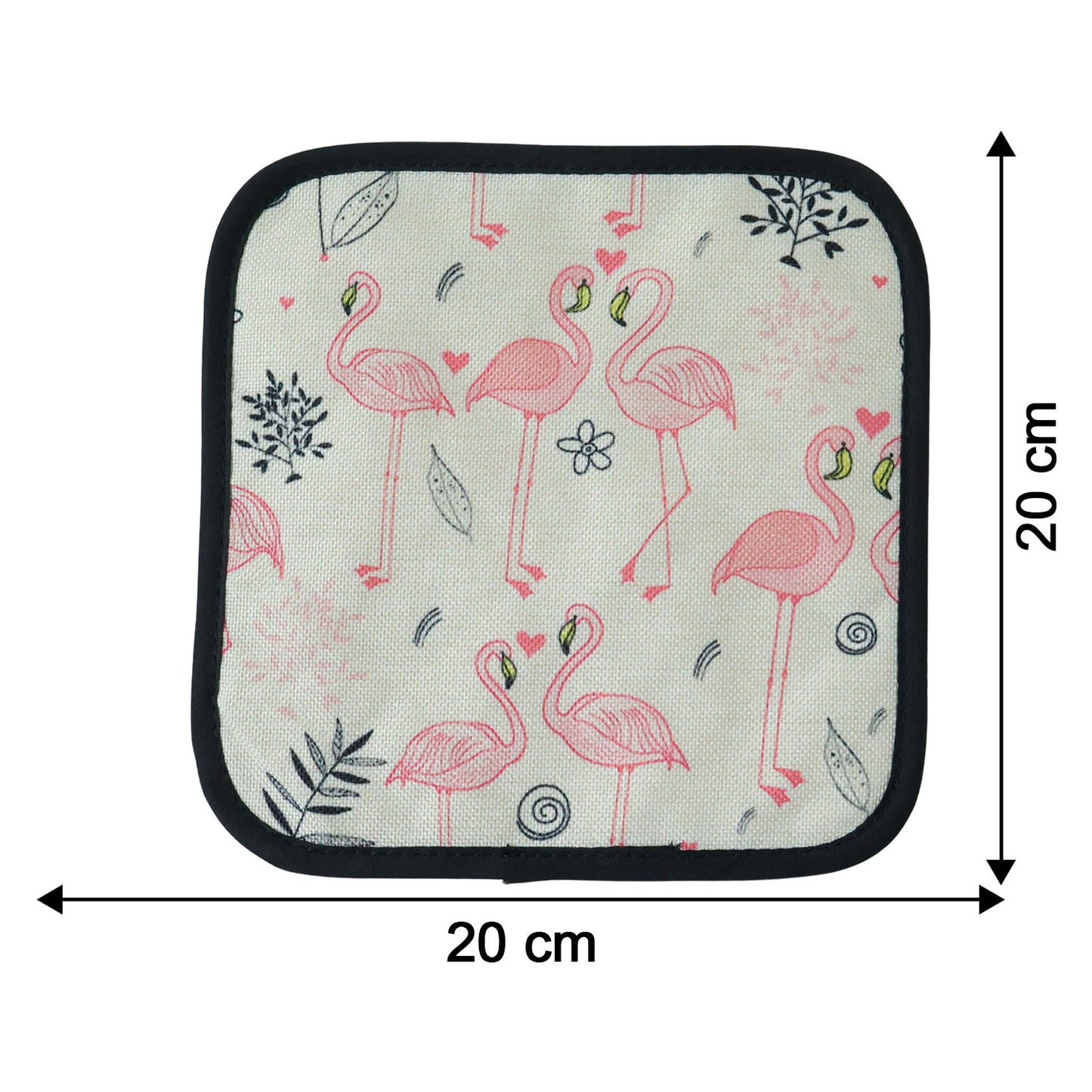 Wukusy printed kitchen pot holder heat-resistant mat with colorful design, measuring 20x20 cm for safe handling of hot cookware.