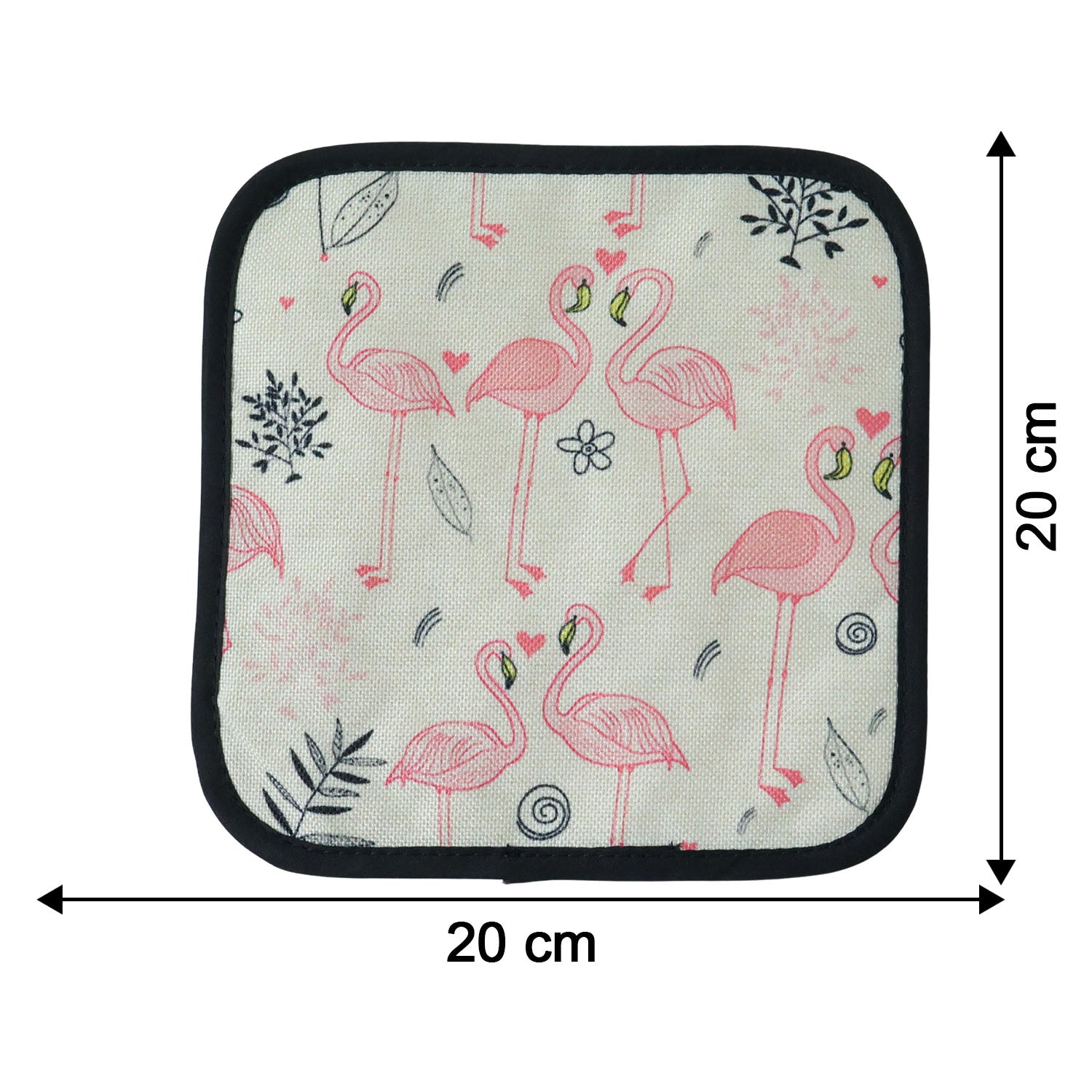 Wukusy printed kitchen pot holder heat-resistant mat with colorful design, measuring 20x20 cm for safe handling of hot cookware.