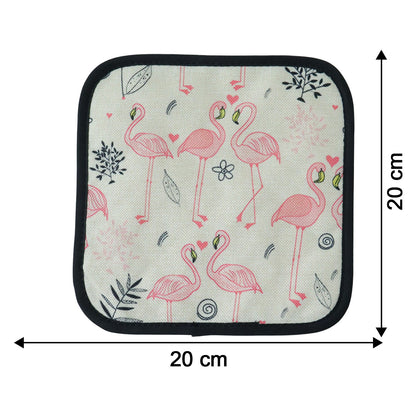 Wukusy printed kitchen pot holder heat-resistant mat with colorful design, measuring 20x20 cm for safe handling of hot cookware.