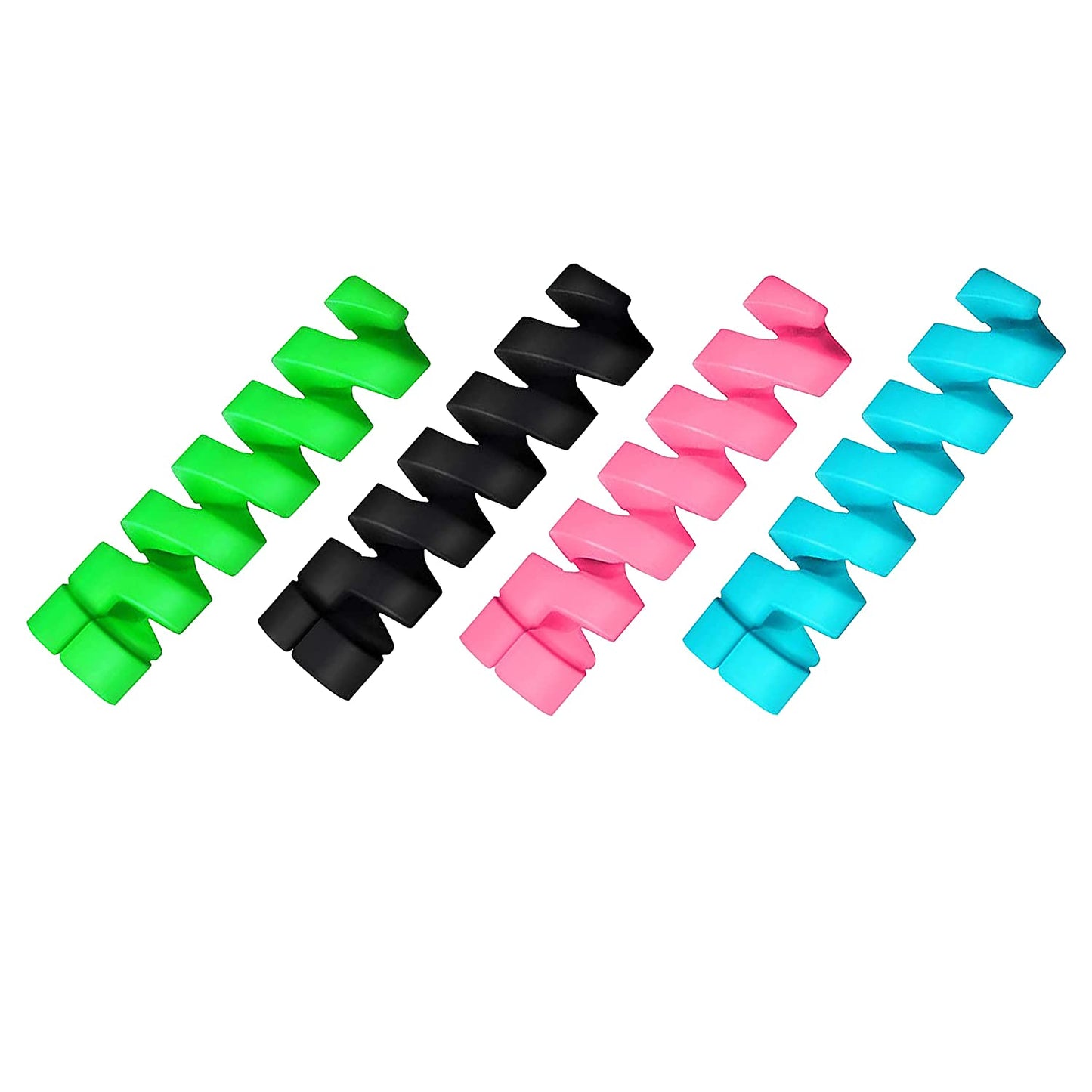 Wukusy Spiral Charger Spring Cable Protector for mobile data cables, preventing wear and tear on charging and data cables.