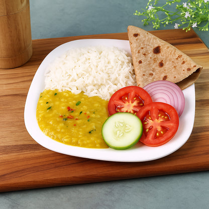Wukusy premium square dinner plate, 32 cm, made of durable material, shown on a modern table setting, perfect for home dining.