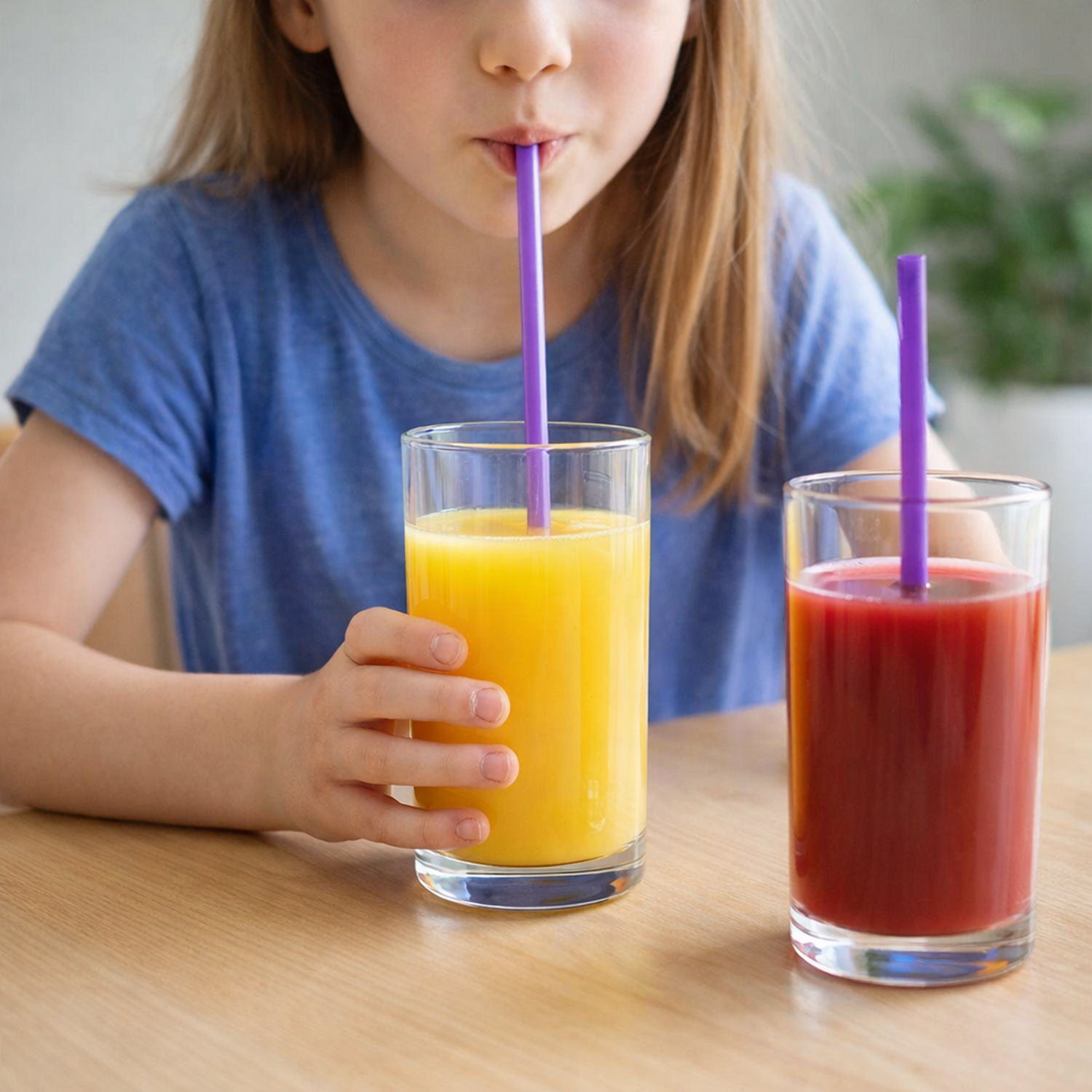 Pack of 10 reusable plastic drinking straws from Wukusy, transparent and eco-friendly for beverages.