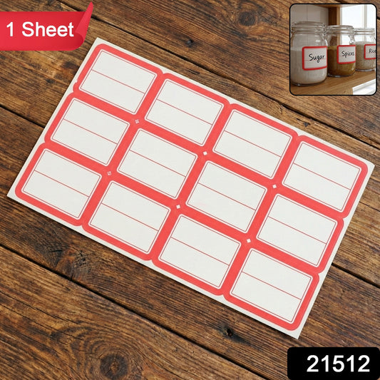 Self-adhesive label stickers sheet from Wukusy with numbered labels for organizing and labeling tasks.