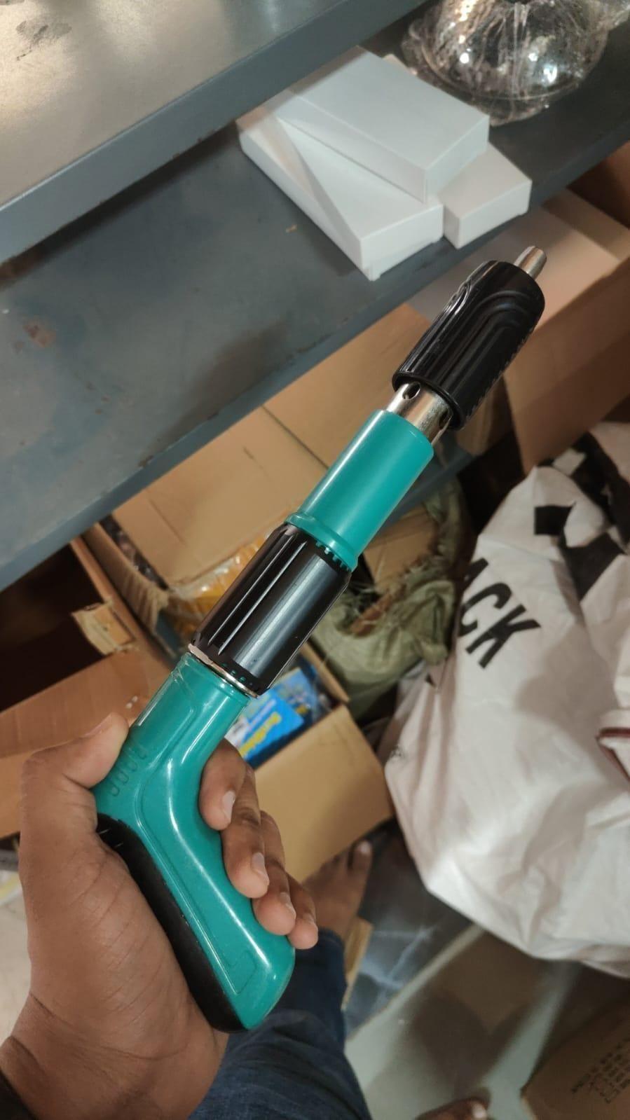 Steel concrete nail gun tool with 4-speed adjustable manual operation and nail tweezers from brand 5912.