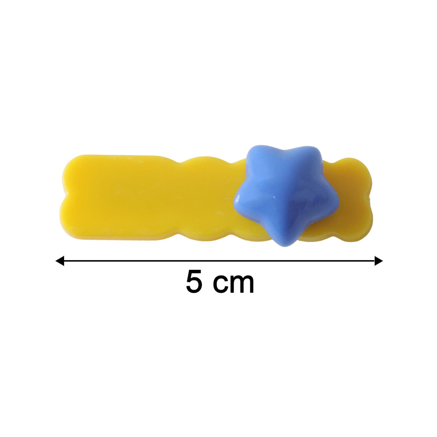 Set of four colorful star design decorative hair clips by Wukusy, perfect for adding a fun touch to hairstyles.