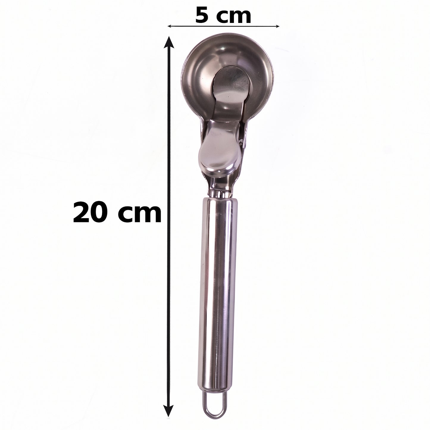 Wukusy stainless steel trigger release ice cream scoop and cookie dough scooper with ergonomic handle, 1-piece.