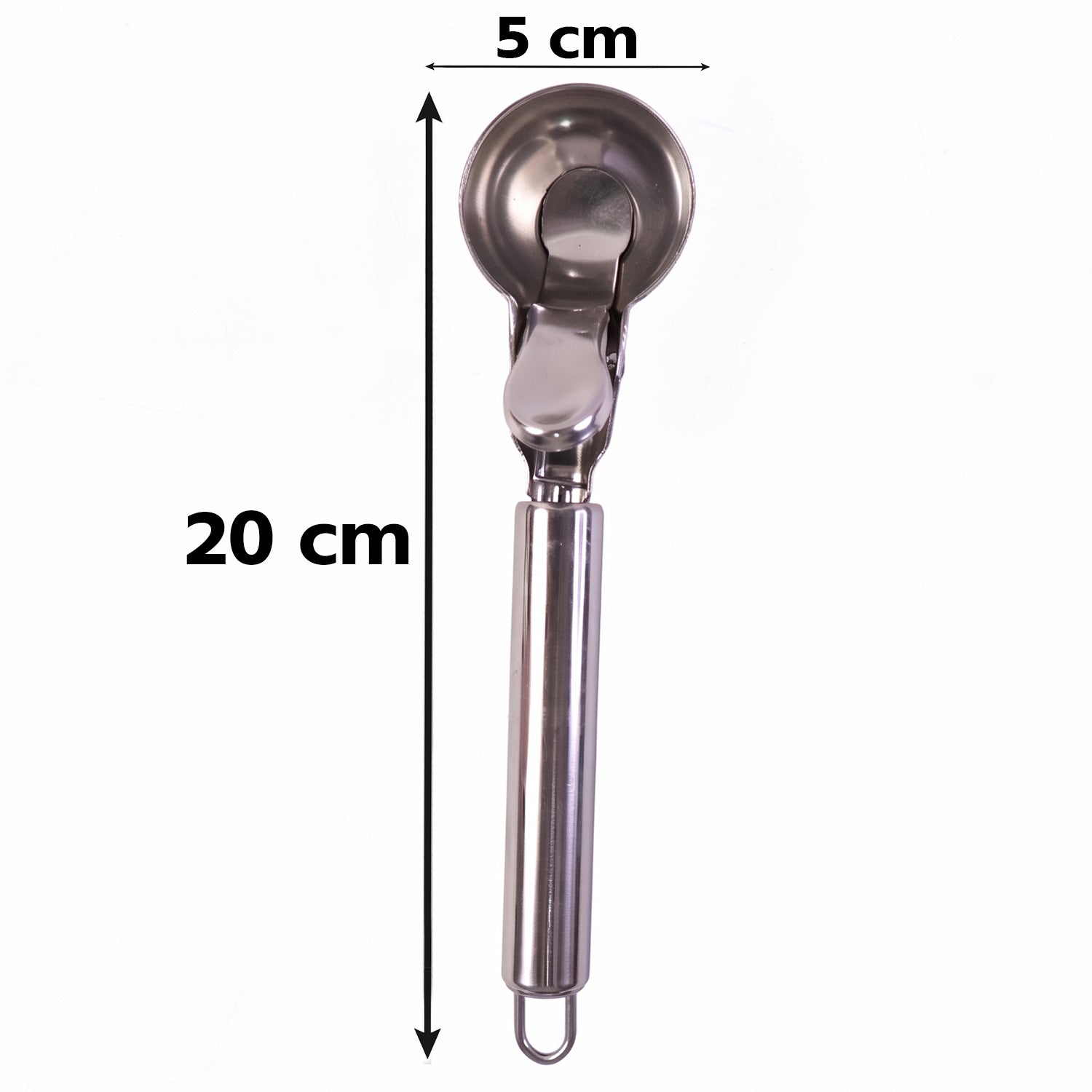 Wukusy stainless steel trigger release ice cream scoop and cookie dough scooper with ergonomic handle, 1-piece.