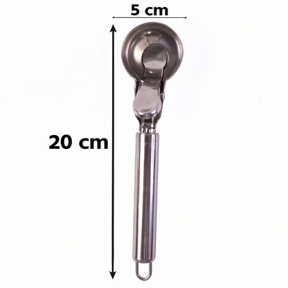 Wukusy stainless steel trigger release ice cream scoop and cookie dough scooper with ergonomic handle, 1-piece.