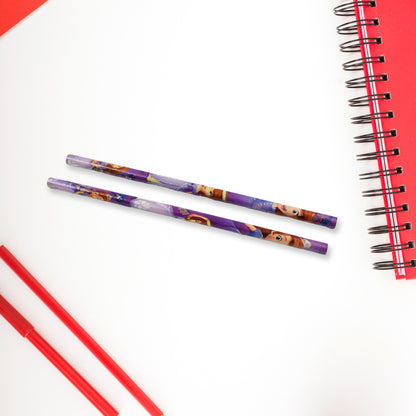 Wukusy 5-in-1 kids stationery gift set including pencils, ruler, rubber sharpener, ideal for school and office use