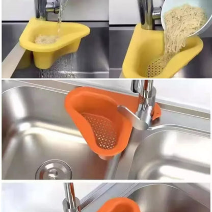 Wukusy Swan Drain Strainer for kitchen sink and wash basin, captures waste and prevents clogs in home kitchen drainage.