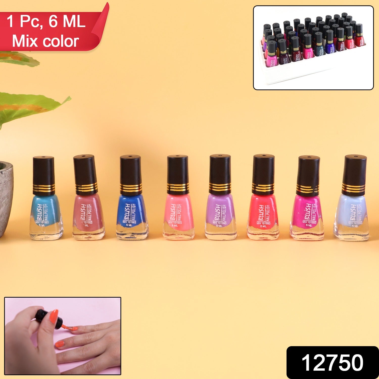 Wukusy Blush Matt Mini Nail Polish in mix of colors, 6ml bottle, showcasing vibrant, matte nail polish shades for healthy beauty.