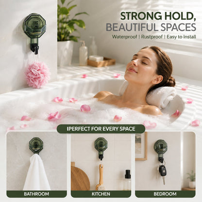 360 Degree Multipurpose Suction Wall Hook For Bathroom Kitchen And Home (1 Pc)