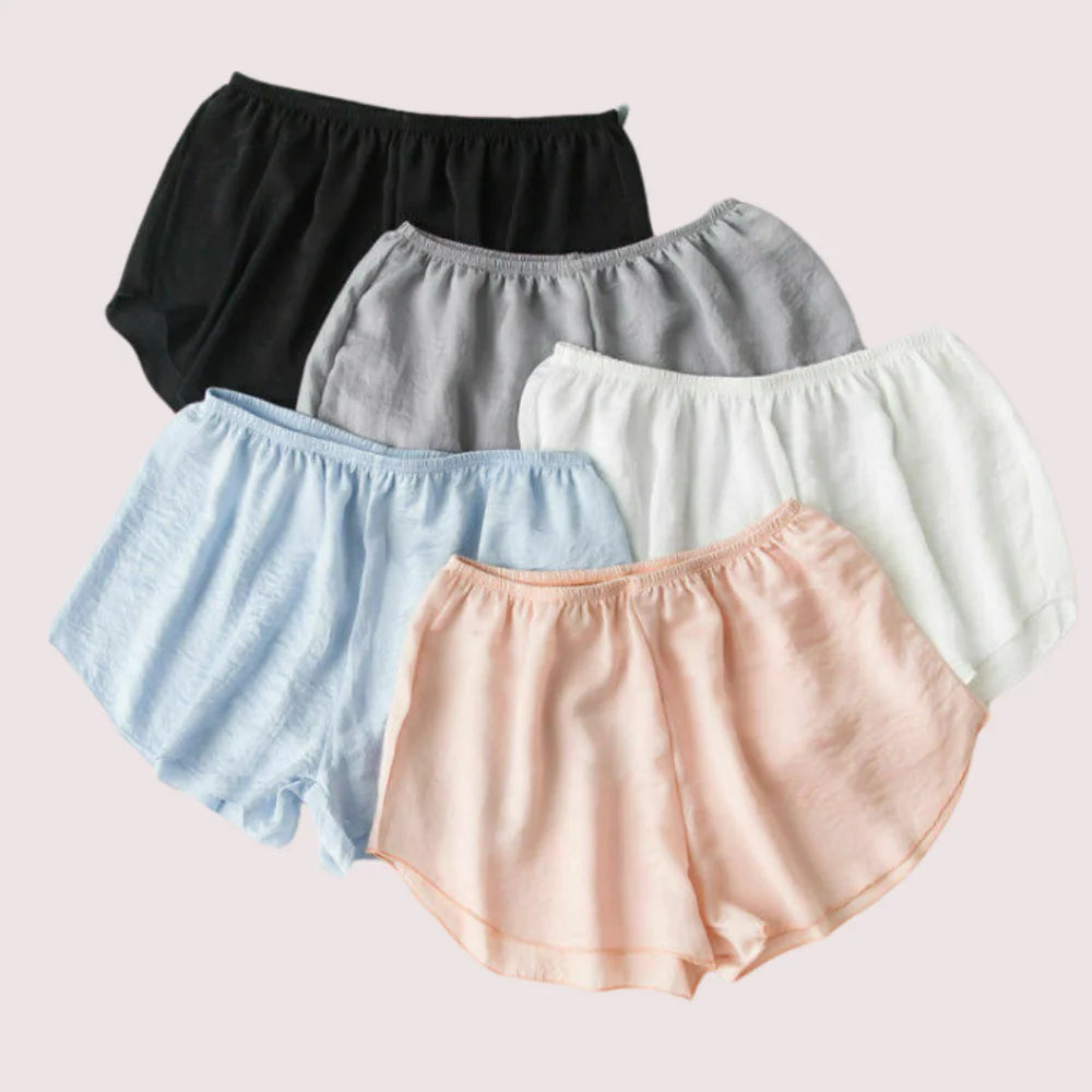 Snazzyway linen French underwear pack with two soft, breathable linen briefs in neutral tones, showcasing comfortable fit and fabric texture.