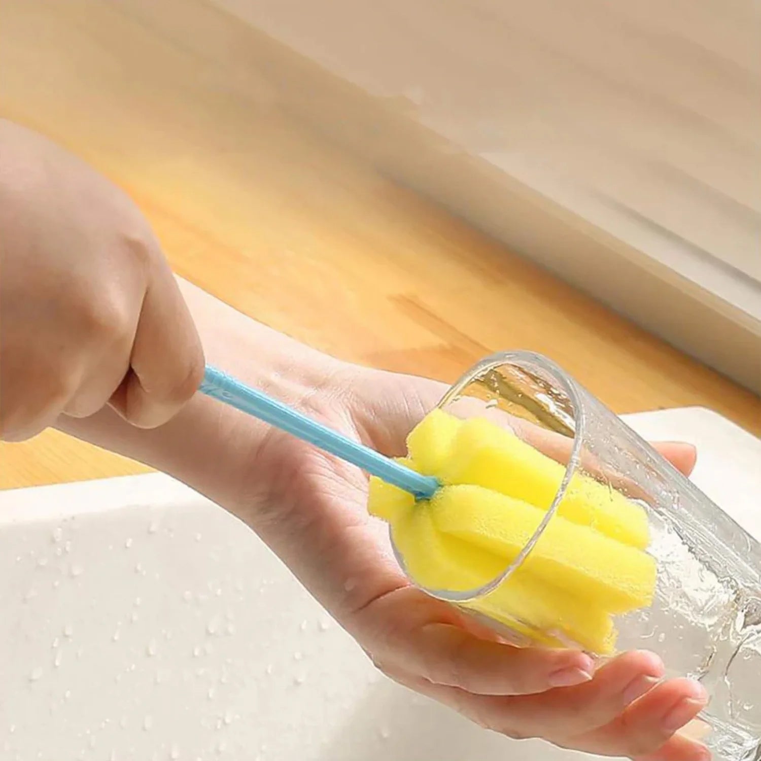 Wukusy 3-in-1 kitchen cleaning combo set with scrub brushes, sponges, and cleaning cloths for versatile kitchen cleaning tasks.