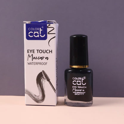 Wukusy Color Cat Eye Touch waterproof mascara in 8ml tube, featuring a sleek black design and applicator brush for eye-enhancing look.