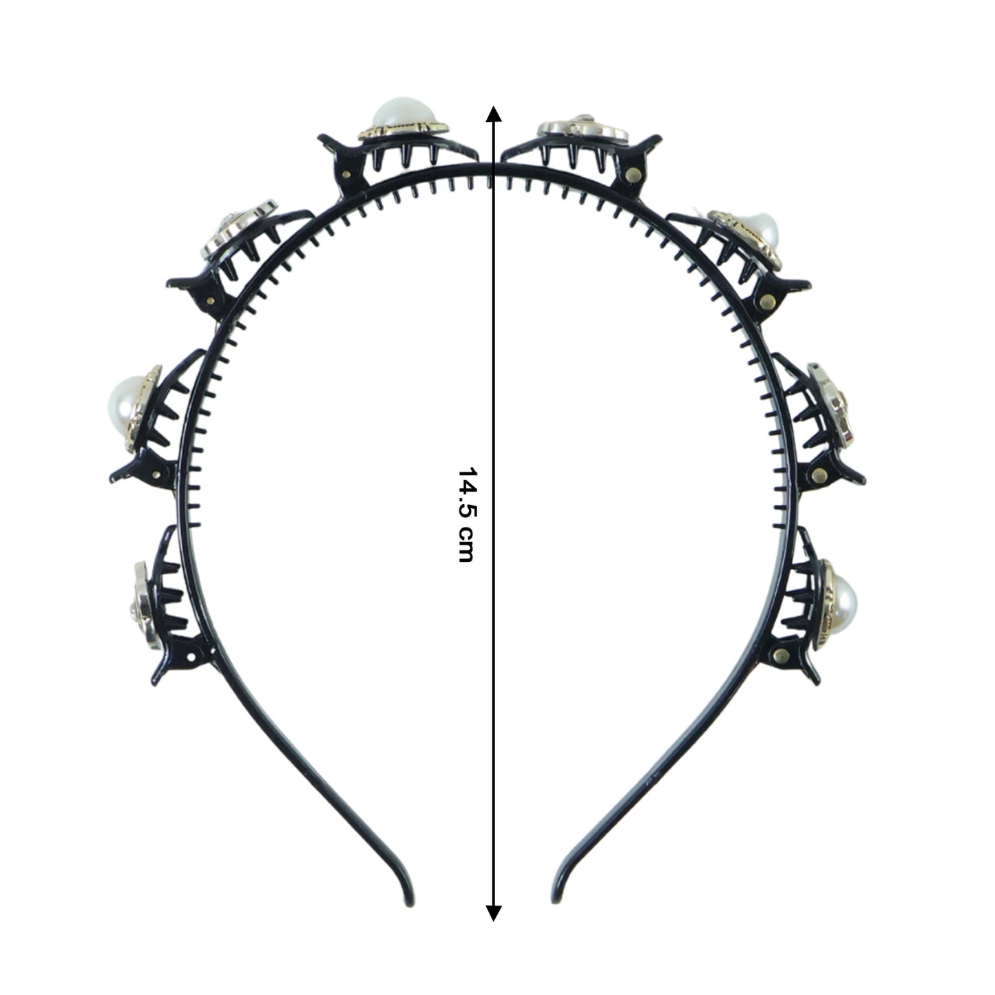 Elegant pearl design hair headband by Wukusy, featuring stylish and fancy embellishments for a chic hairstyle accessory.