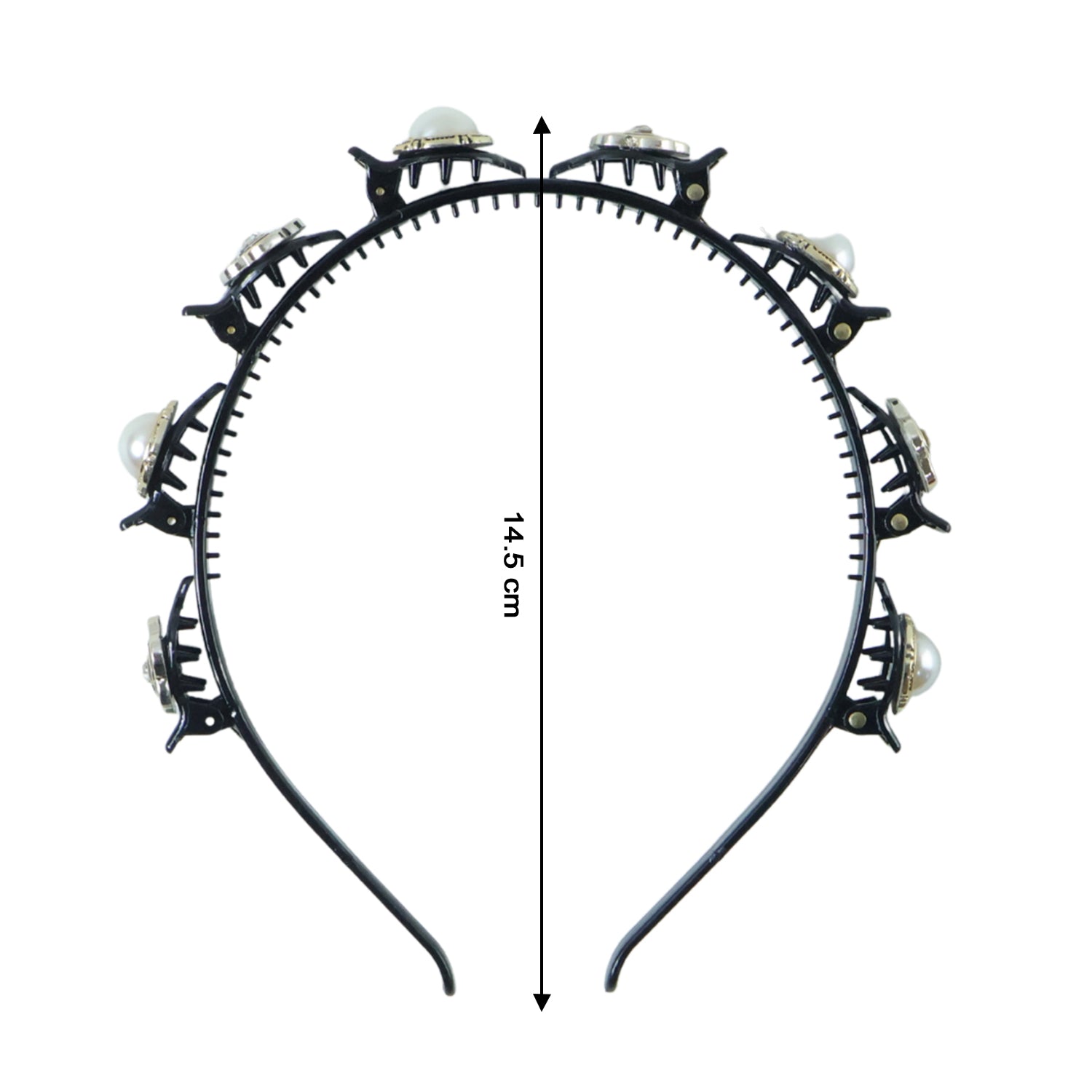 Elegant pearl design hair headband by Wukusy, featuring stylish and fancy embellishments for a chic hairstyle accessory.