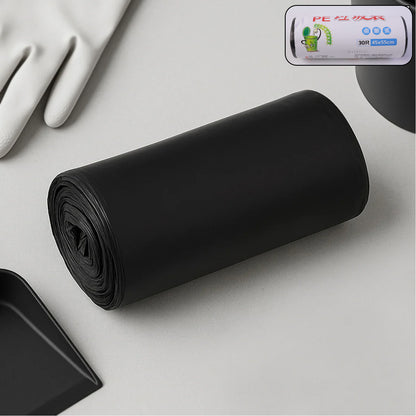 Wukusy heavy duty garbage bags roll with 30 large 45x55 cm black trash bags for heavy waste disposal.