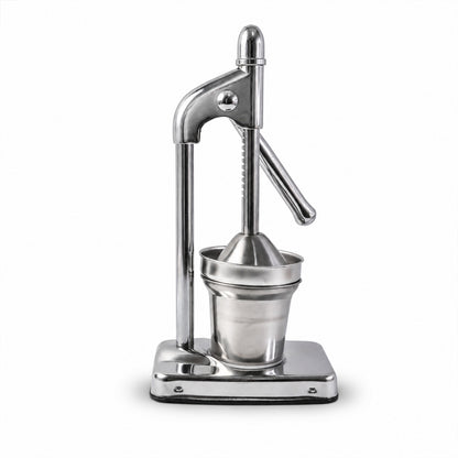 Wukusy heavy-duty manual citrus juicer and hand press for lemons and oranges, with sturdy handle and juicing bowl.