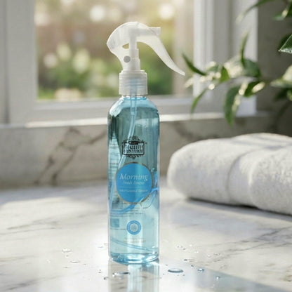 Wukusy Morning Fresh Breeze air freshener spray for home and office, 250ml bottle with a clean, refreshing scent.