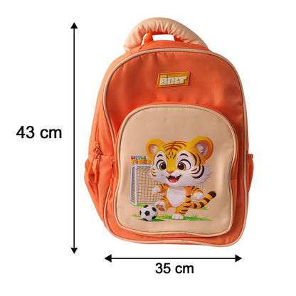 Wukusy 17-inch cute cartoon school backpack featuring colorful character design and adjustable straps for students.