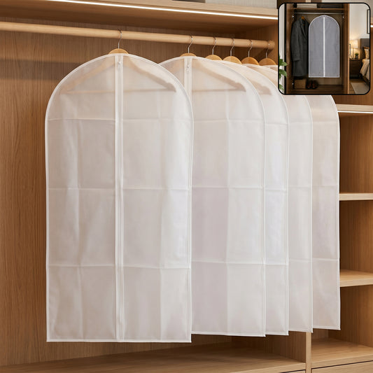 Set of five Wukusy foldable non-woven suit covers for protecting clothing and coats in a stylish, lightweight design.