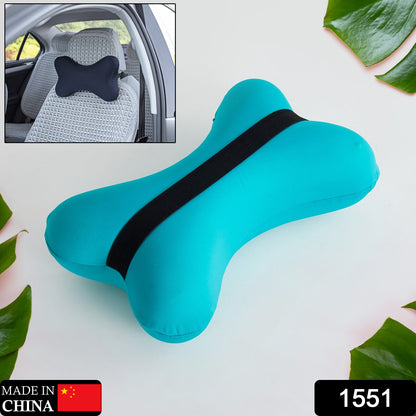 Wukusy 1551 microbead roll neck pillow with bone shape, soft cushion for travel, back, head, and neck support.